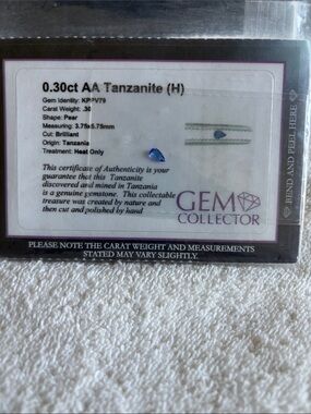 0.30ct AA Tanzanite Pear Gem - Blue